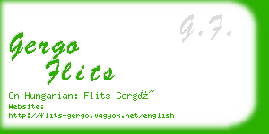 gergo flits business card